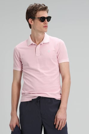 Vernon Spor Polo Erkek Tişört Açık Pembe