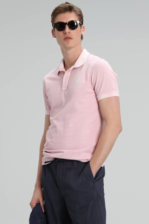 Vernon Spor Polo Erkek Tişört Açık Pembe