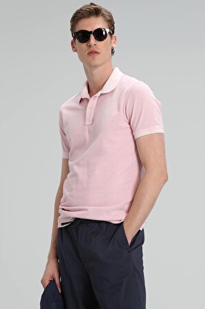 Vernon Spor Polo Erkek Tişört Açık Pembe