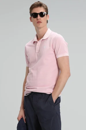 Vernon Spor Polo Erkek Tişört Açık Pembe