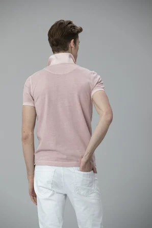 Vernon Spor Polo Erkek Tişört Açık Pembe