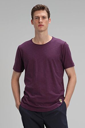 Junya Erkek Basic Tişört Mürdüm