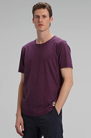 Junya Erkek Basic Tişört Mürdüm