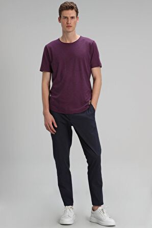 Junya Erkek Basic Tişört Mürdüm