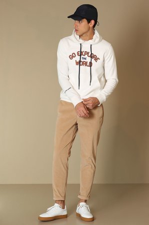 Charge Erkek Sweatshirt Kırık Beyaz