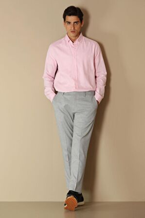 Danıel Erkek Smart Gömlek Comfort Slim Fit Pembe