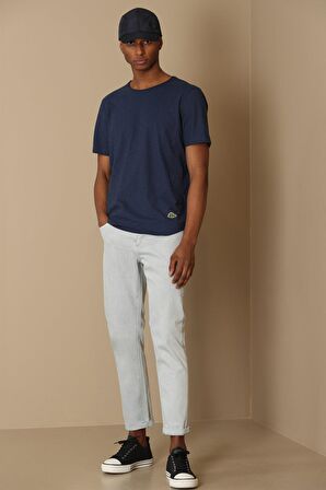 Lufian Erkek Junya Basic T-Shirt 627111020134 Lacivert