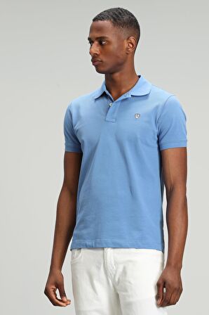 Lufian Erkek Laon Spor Polo Yaka T-Shirt 627111040091 Mavi