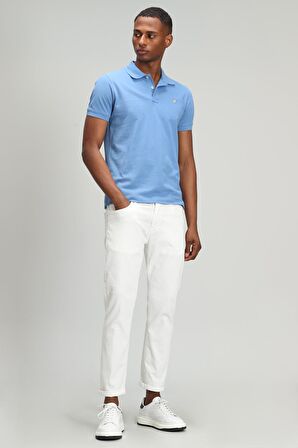 Lufian Erkek Laon Spor Polo Yaka T-Shirt 627111040091 Mavi