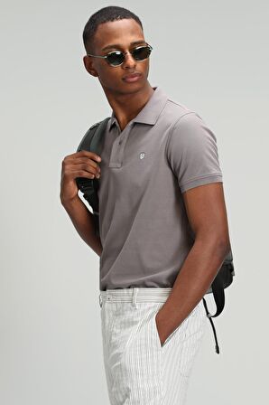 Lufian Erkek Laon Spor Polo Yaka T-Shirt 627111040091 Toprak