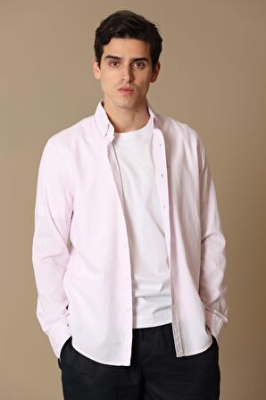 Lora Erkek Smart Gömlek Comfort Slim Fit Pembe