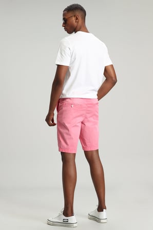 Zegler Spor Erkek Chino Şort Slim Fit Pembe