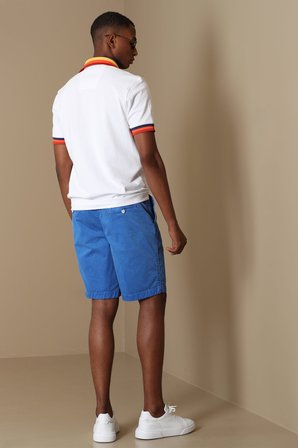 Zegler Spor Erkek Chino Şort Slim Fit Saks