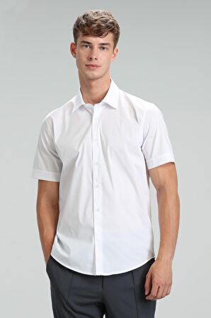 Arus Erkek Smart Gömlek Slim Fit Beyaz