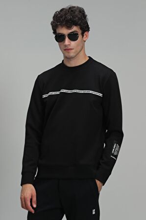 Sımple Erkek Sweatshirt Siyah