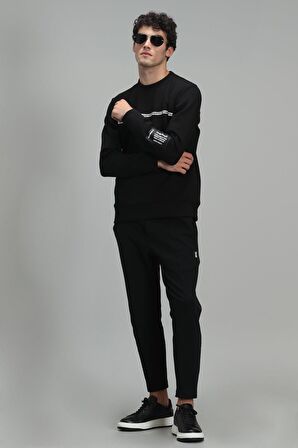 Sımple Erkek Sweatshirt Siyah