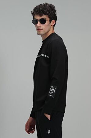 Sımple Erkek Sweatshirt Siyah