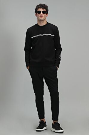 Sımple Erkek Sweatshirt Siyah