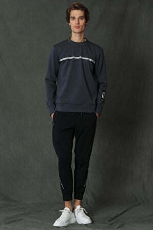 Lufian Erkek Sımple Sweatshirt 627112030069 Antrasit