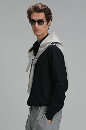 Lufian Erkek Vıana Basic Comfort Slim Fit Gömlek  112010565 Siyah