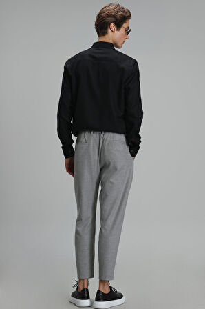 Lufian Erkek Vıana Basic Comfort Slim Fit Gömlek  112010565 Siyah