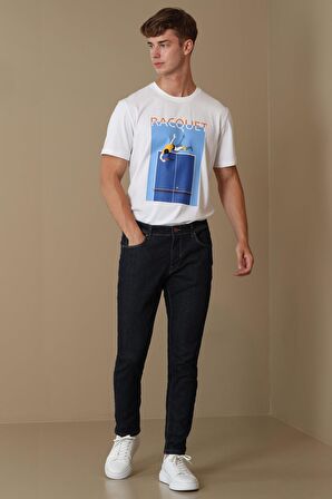 Carol Smart Jean Erkek Pantolon Slim Fit Koyu Mavi