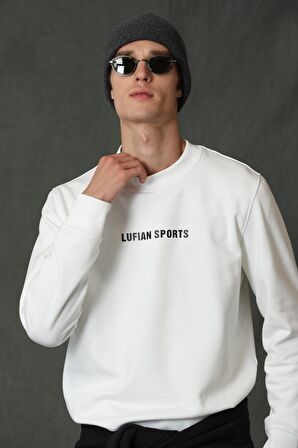 Star Erkek Sweatshirt Kırık Beyaz