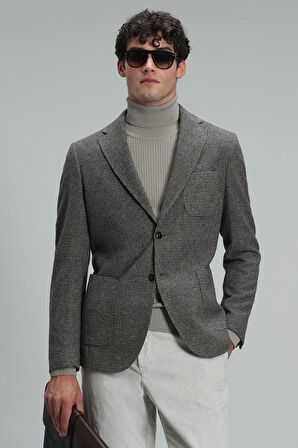 Alvı Spor Erkek Blazer Ceket Slim Fit Kahverengi