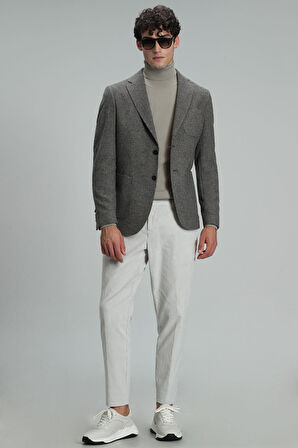 Alvı Spor Erkek Blazer Ceket Slim Fit Kahverengi