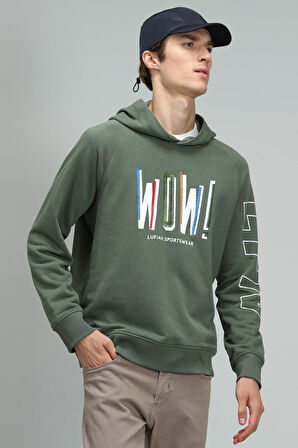 Lufian Erkek Harvey Sweatshirt 627112030082 Yeşil