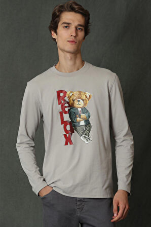 Domınıc Erkek Uzun Kol Tişört Bej