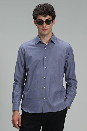 Fore Erkek Basic Gömlek Slim Fit Lacivert