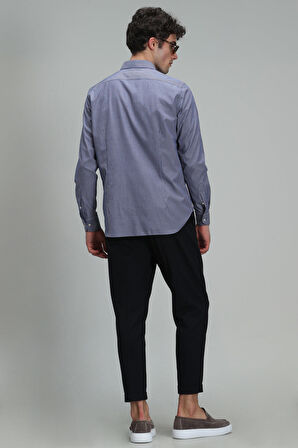 Fore Erkek Basic Gömlek Slim Fit Lacivert