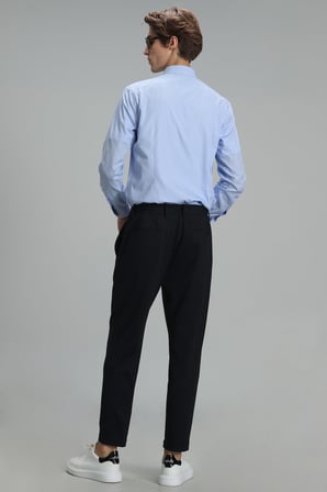 Fore Erkek Basic Gömlek Slim Fit Mavi