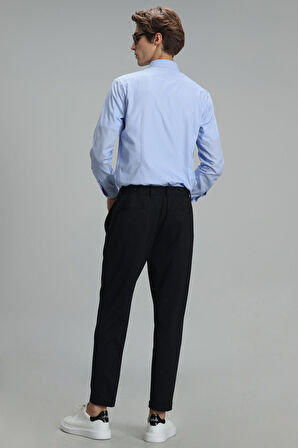 Fore Erkek Basic Gömlek Slim Fit Mavi