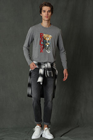 Donovan Smart Jean Erkek Pantolon Slim Fit Açık Gri