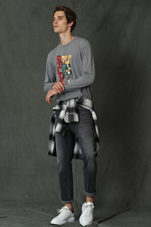 Donovan Smart Jean Erkek Pantolon Slim Fit Açık Gri