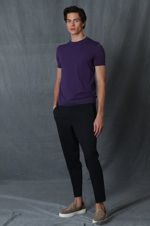 Glen Jogger Pantolon Slim Fit Lacivert