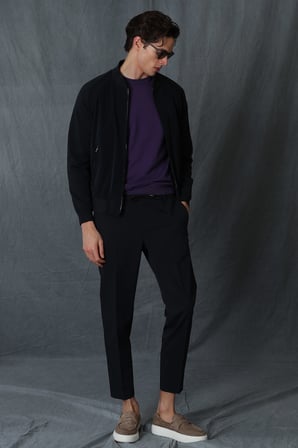 Glen Jogger Pantolon Slim Fit Lacivert
