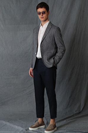 Karl Spor Erkek Chino Pantolon Tailored Fit Lacivert