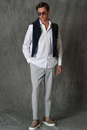 Nagoya Erkek Smart Gömlek Comfort Slim Fit Beyaz