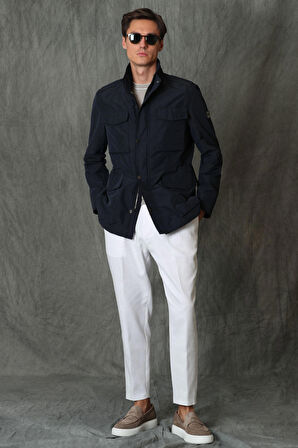 Leo Smart Erkek Chino Pantolon Tailored Fit Beyaz