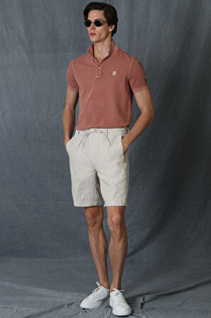 Andre Spor Erkek Chino Şort Slim Fit Bej