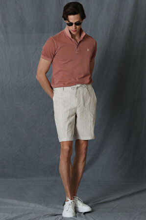 Andre Spor Erkek Chino Şort Slim Fit Bej