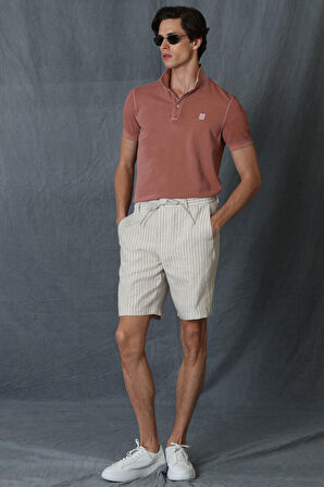 Andre Spor Erkek Chino Şort Slim Fit Bej