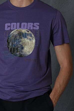 Ash Modern Grafik T- Shirt Mor