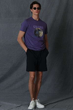 Ash Modern Grafik T- Shirt Mor