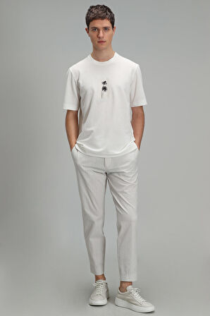 Bart Modern Grafik T- Shirt Beyaz