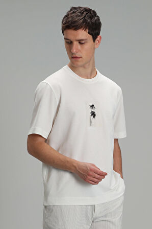 Bart Modern Grafik T- Shirt Beyaz