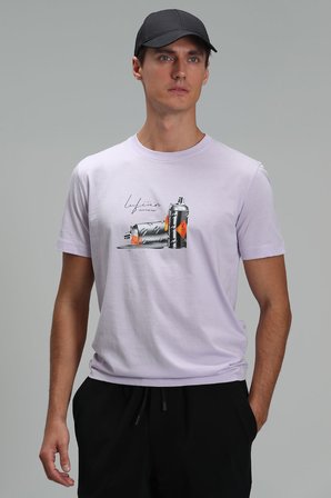 Andy Modern Grafik Tişört Lila